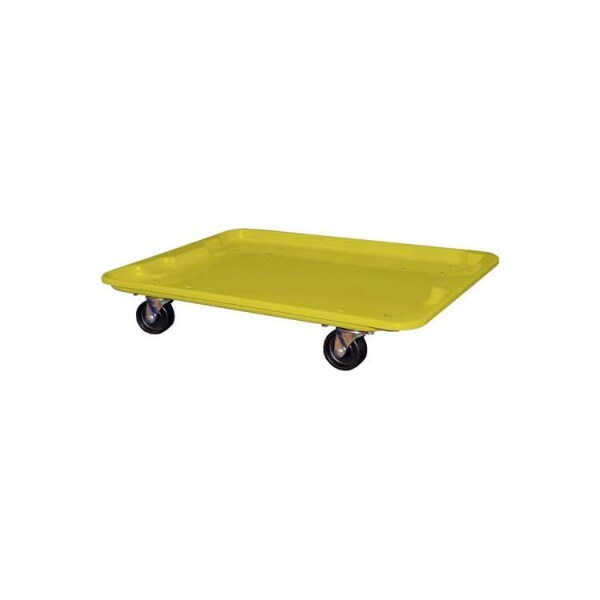 Mfg Tray Molded Fiberglass Toteline Dolly 780738 for 27-1/2 " x 20" x 14-1/8" Tote, Yellow 7807385126 - main